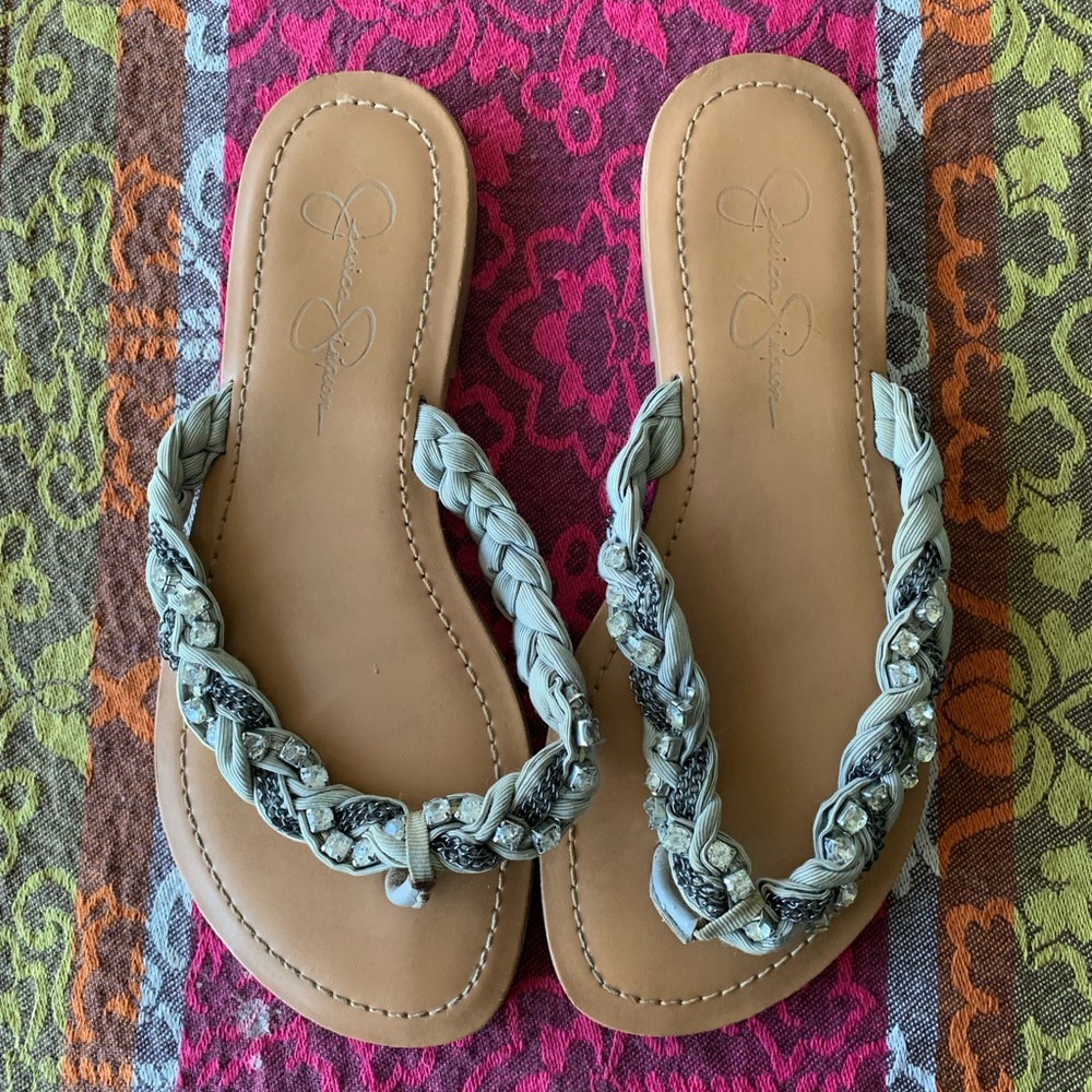 🌟 2/$10 Jessica Simpson Braided Sandal S7
